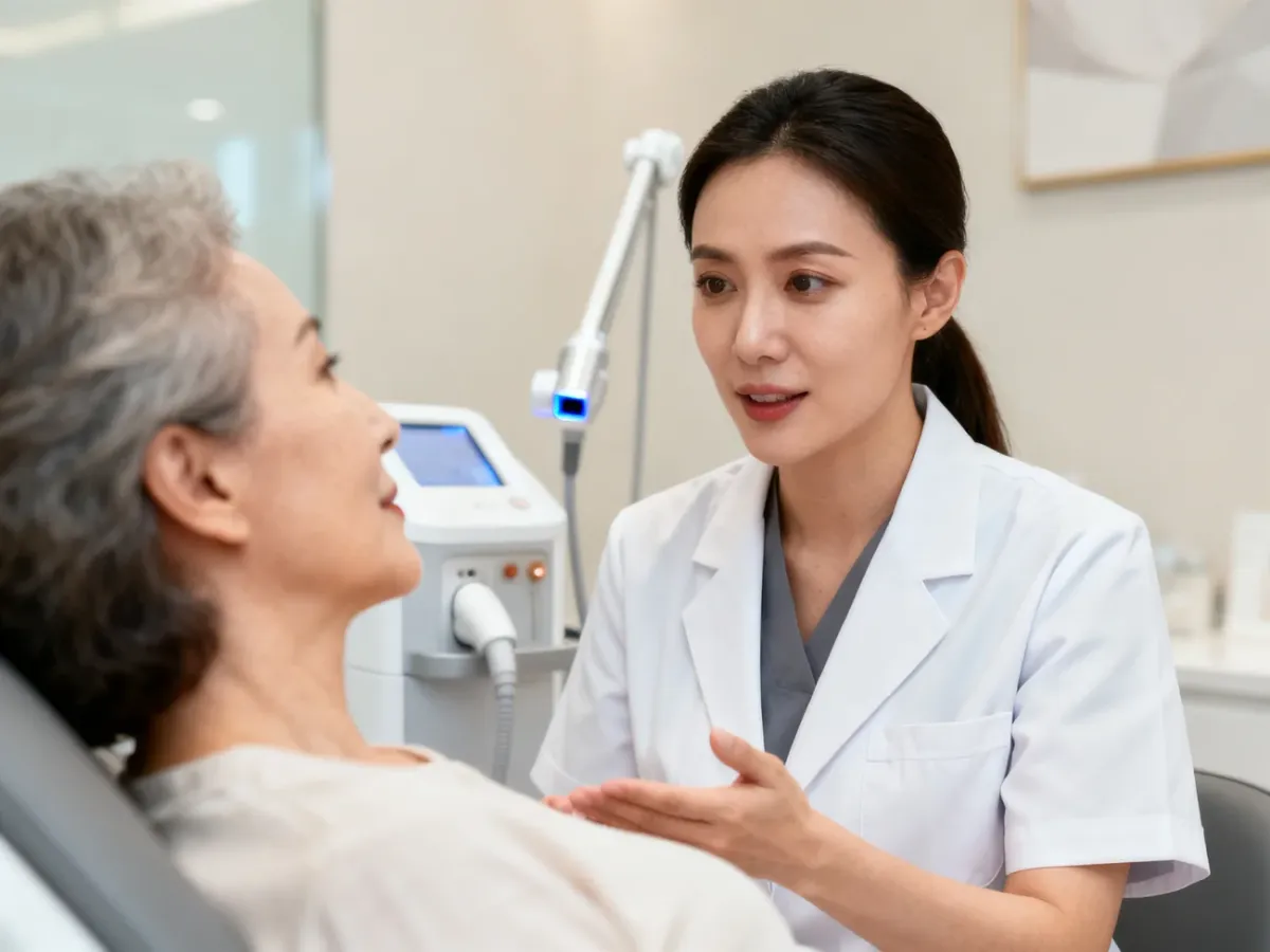 Konsultacja dermatologiczna dotycząca laserowego odmładzania skóry