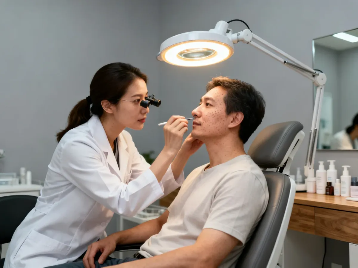 Konsultacja dermatologiczna skóry trądzikowej w gabinecie