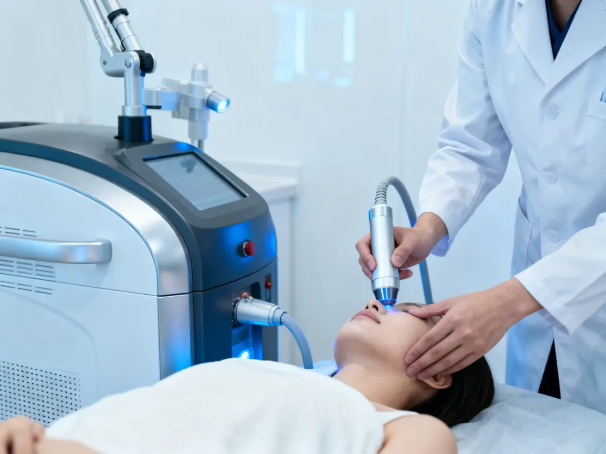 Urządzenie laserowe Nd:YAG w gabinecie dermatologicznym